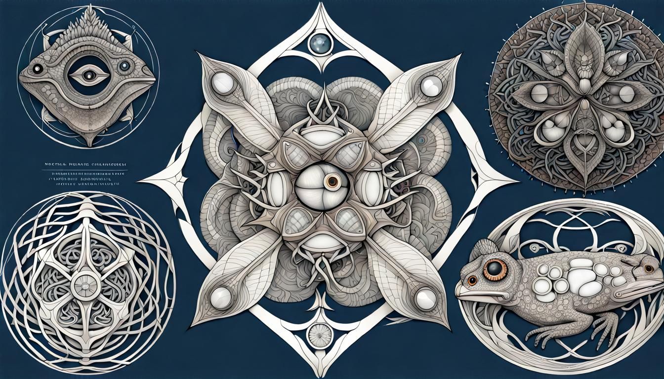 Technical Drawings of Australian Fauna with 3D Shading