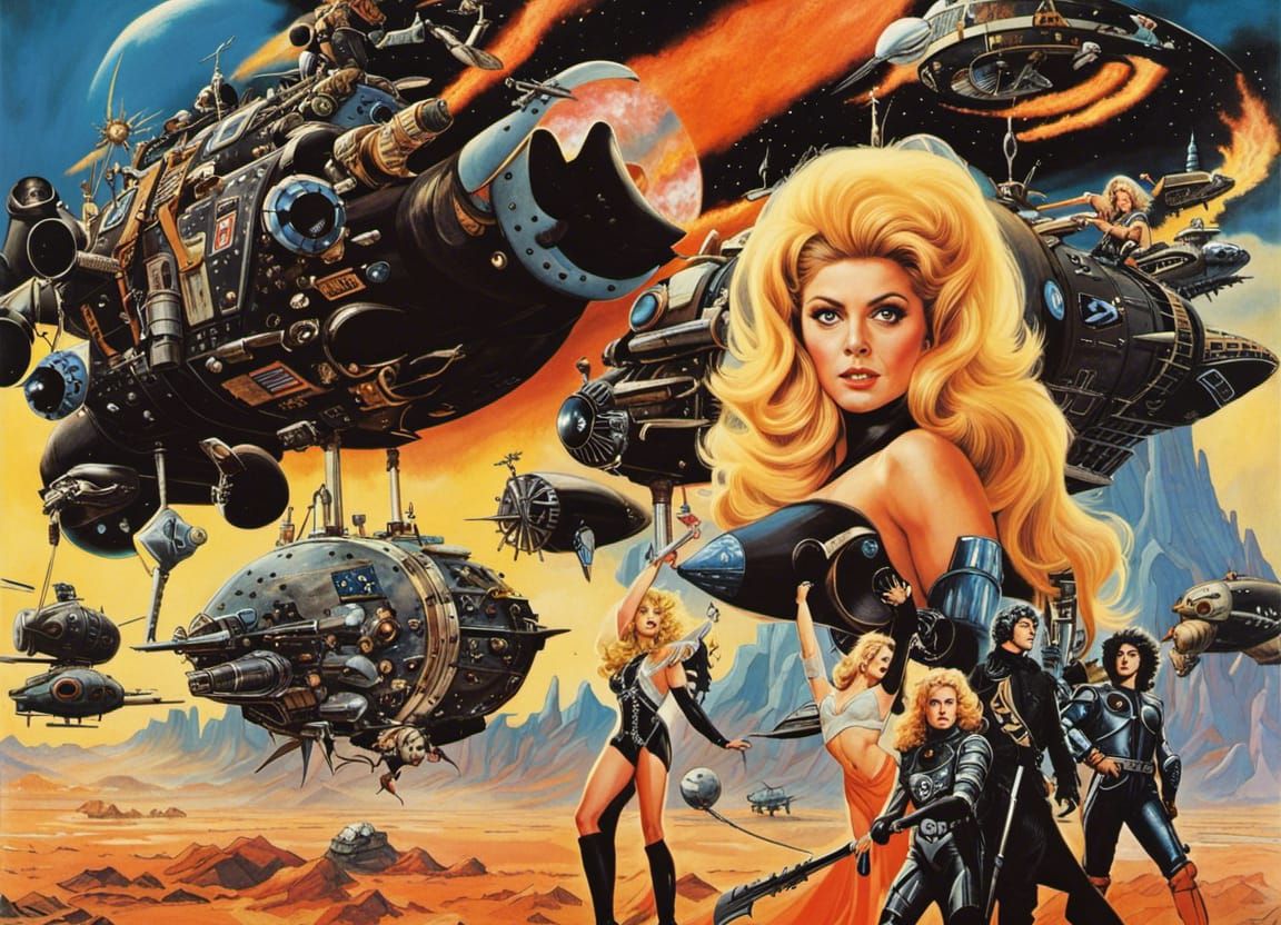 Barbarella in Biopunk Baroque Style
