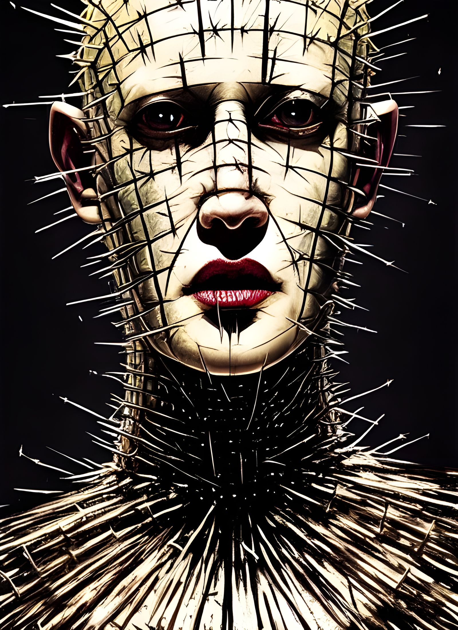 Detailed Portrait of Pinhead from Hellraiser