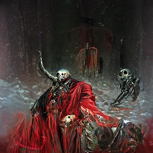 Apocalyptic Skeleton Overlord in Horror Style