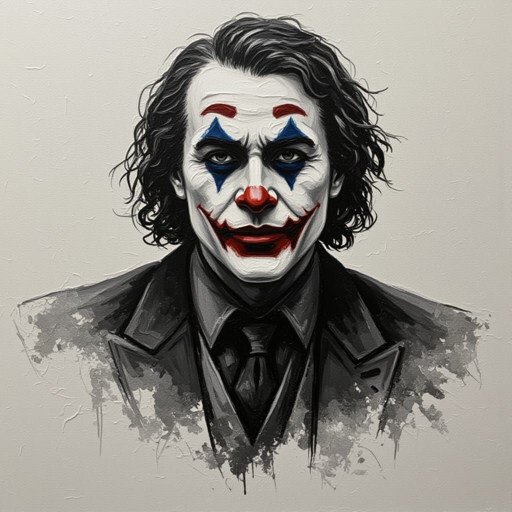 Joker in Sketchy Chiaroscuro Ink Style