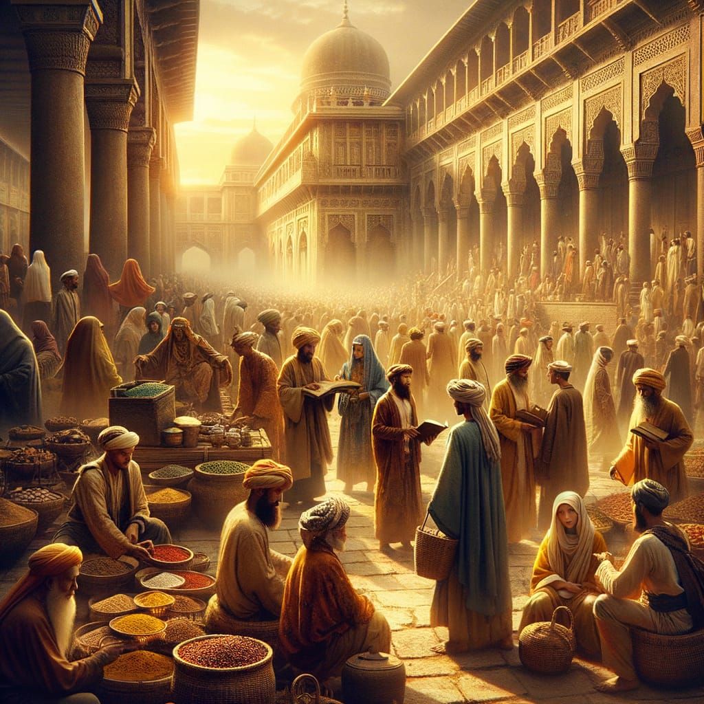 Bustling 6th Century Nusantara Trading Port