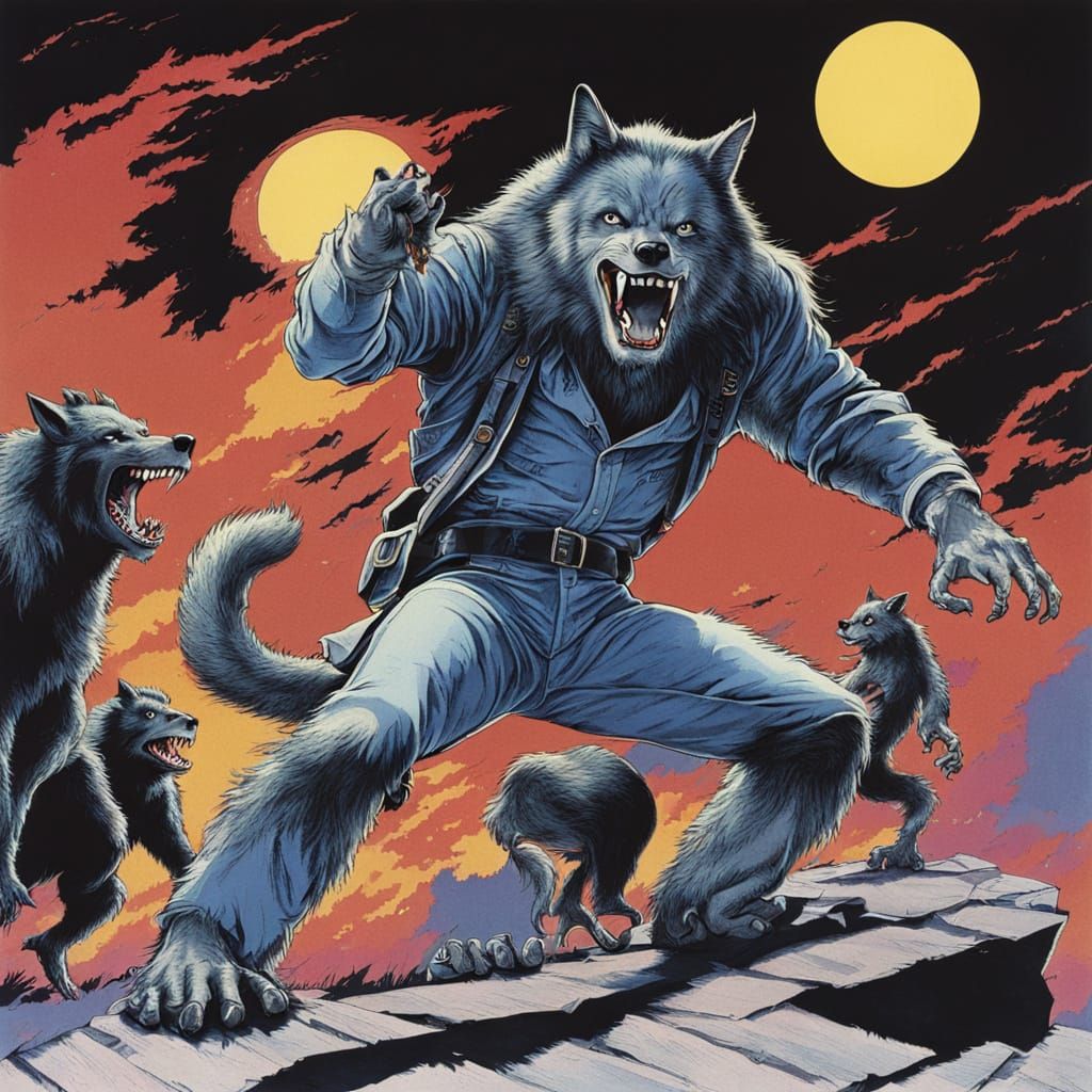 Michael Jackson Werewolf in 1980s Style