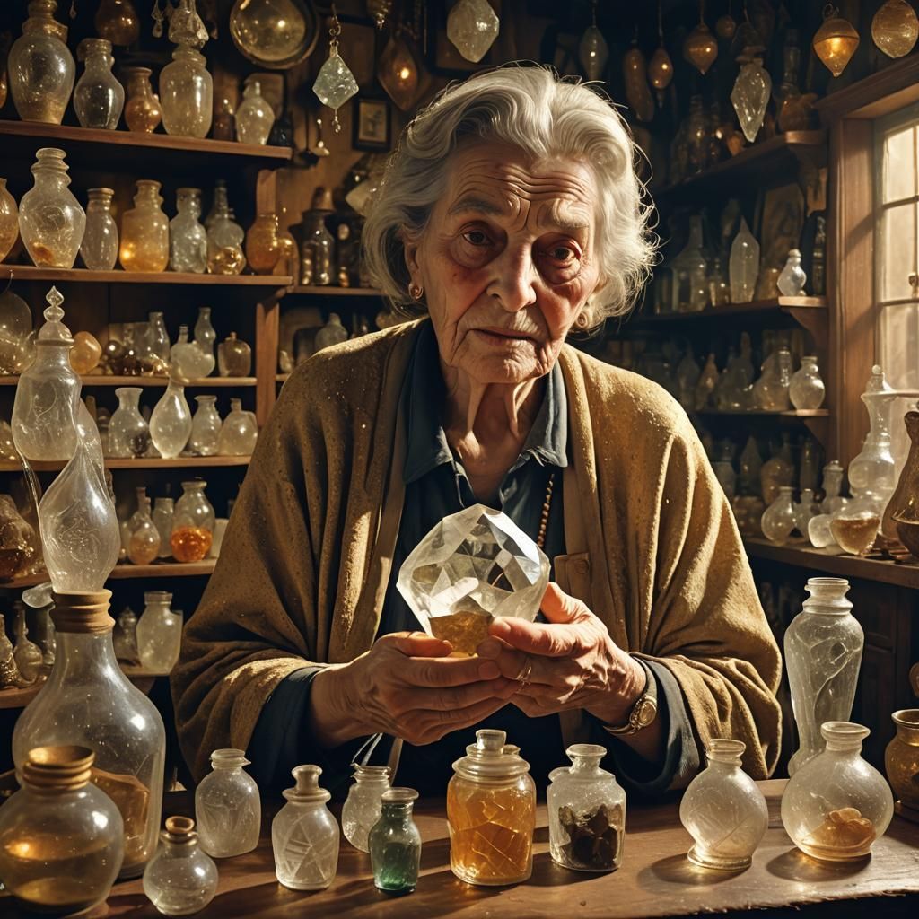 Mystical Crystal in Antique Shop, Magical Realism