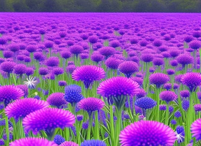 Field of cornflowers