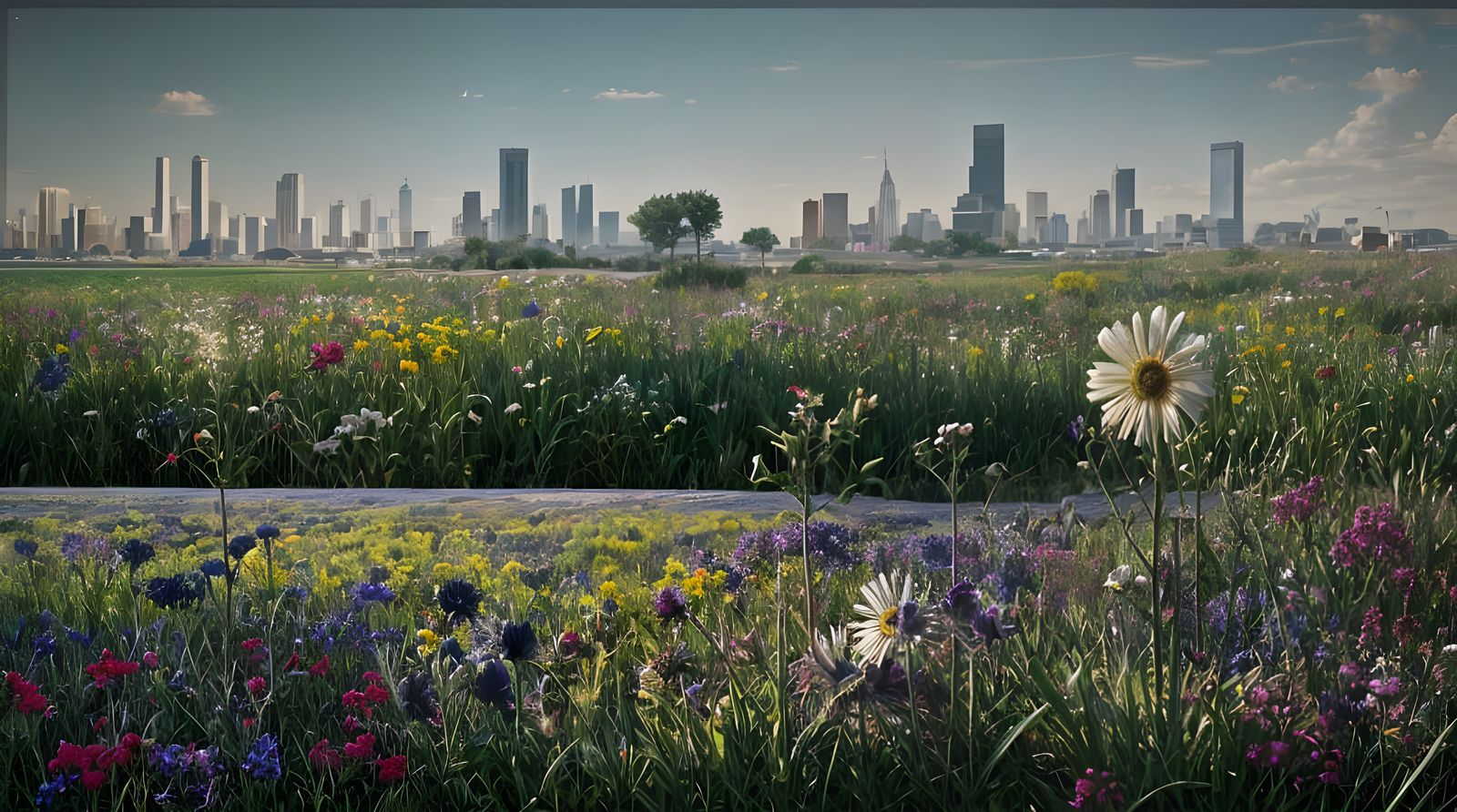 Kaleidoscopic Meadow: A Hyperrealistic Digital Painting