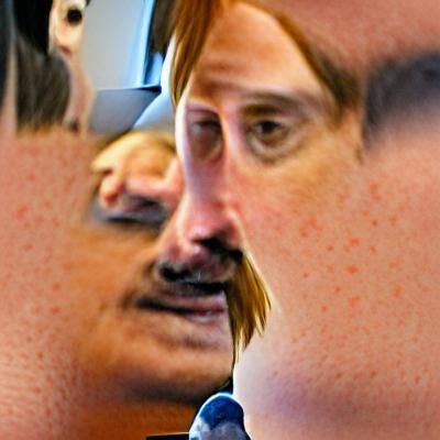 Realistic Photo: Mike Lindell and His Own Portrait