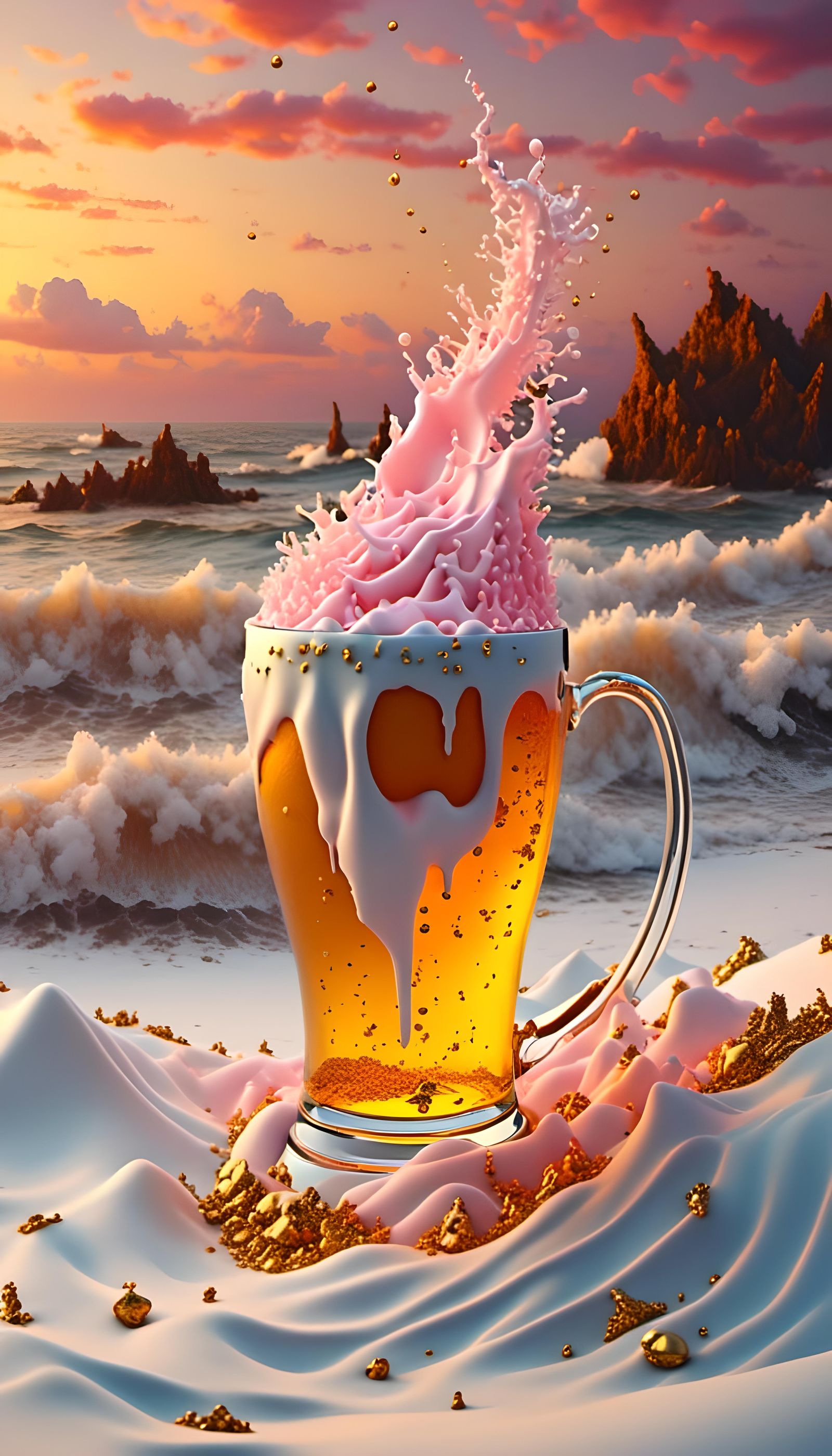 Surreal v2 - Golden Beer on Paprika Powder