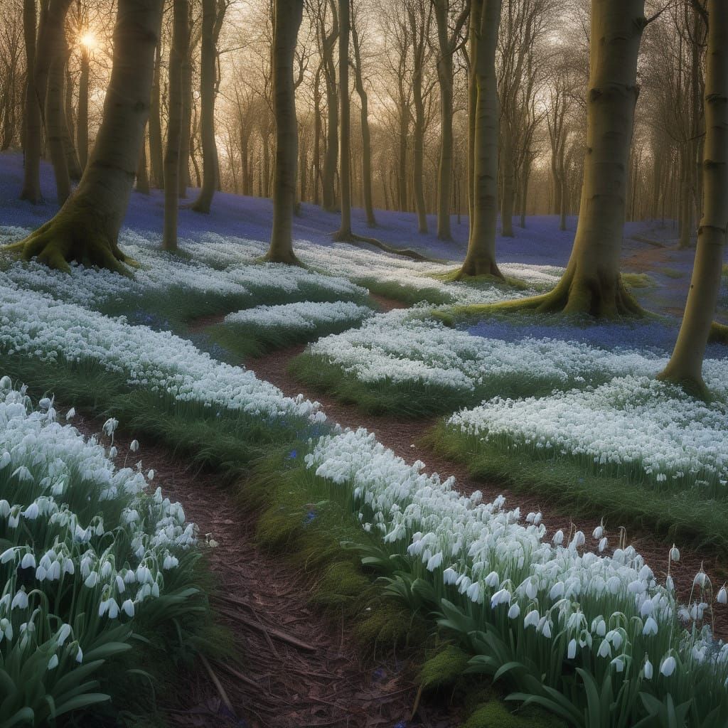 Whimsical Woodland Wonderland in Cyberpunk Digital Art