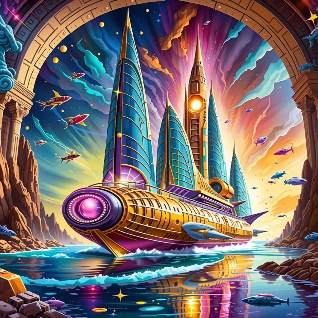 Social Media Influencer with Dreamy Futuristic Aesthetic