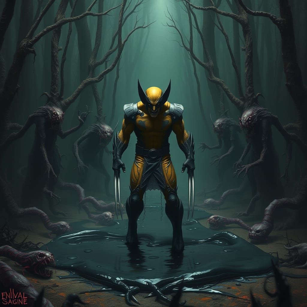 Wolverine in Dark Forest Ichor Battle