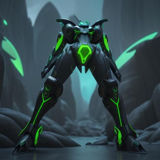 Shego as Dragon in a Sci-Fi Cinematic Style