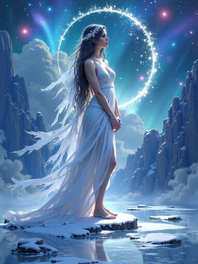 Mythic Portrait of Syvalen Throskai in Luminous Memory-Paint