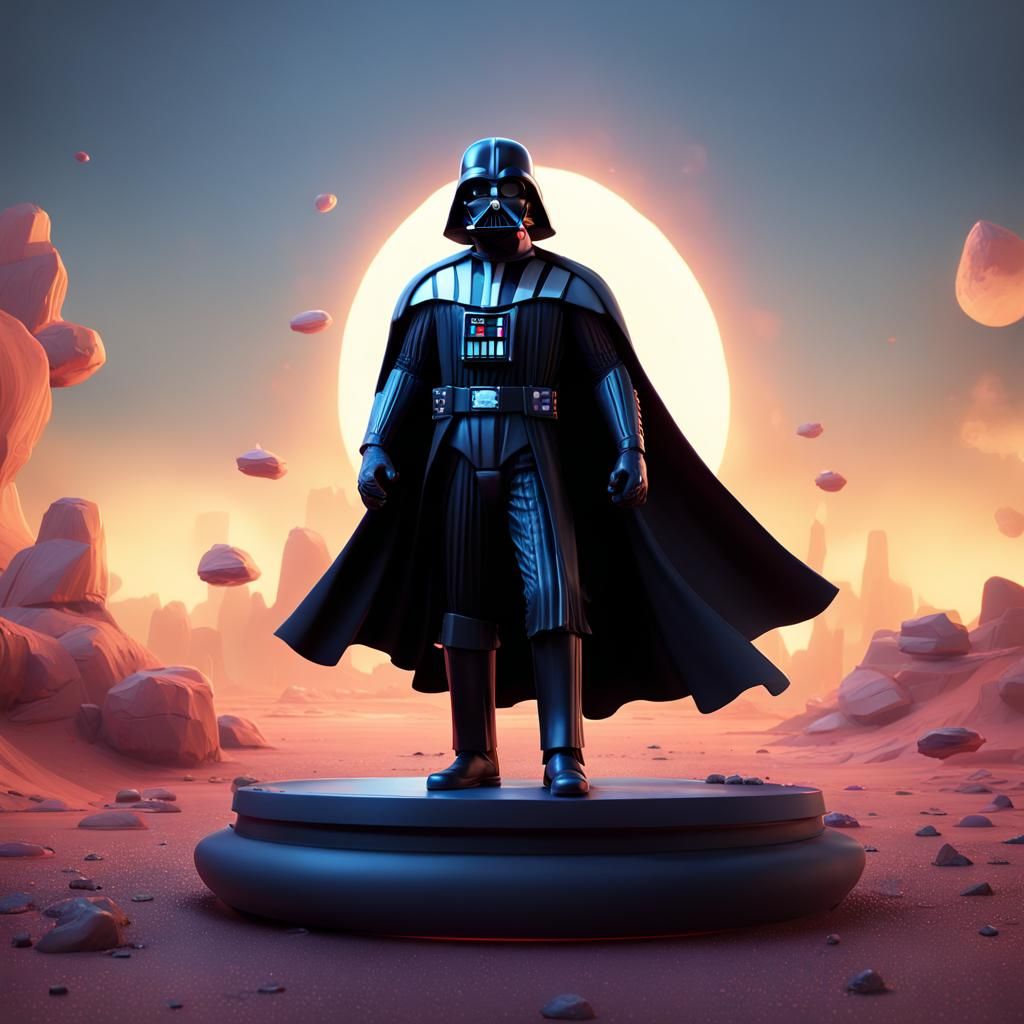 Darth Vader Reimagined as Pixar 3D Art