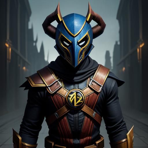 Young Superhero with Mask, Digital Matte Painting