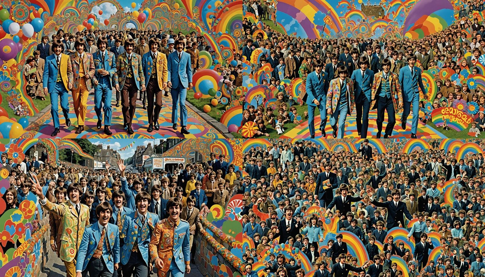 Psychedelic Image Inspired by The Beatles' Magical Mystery T...