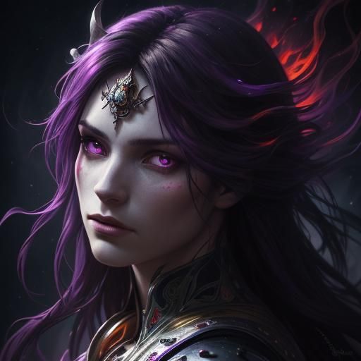 Ominous Darksider Portrait in Dark Fantasy Style