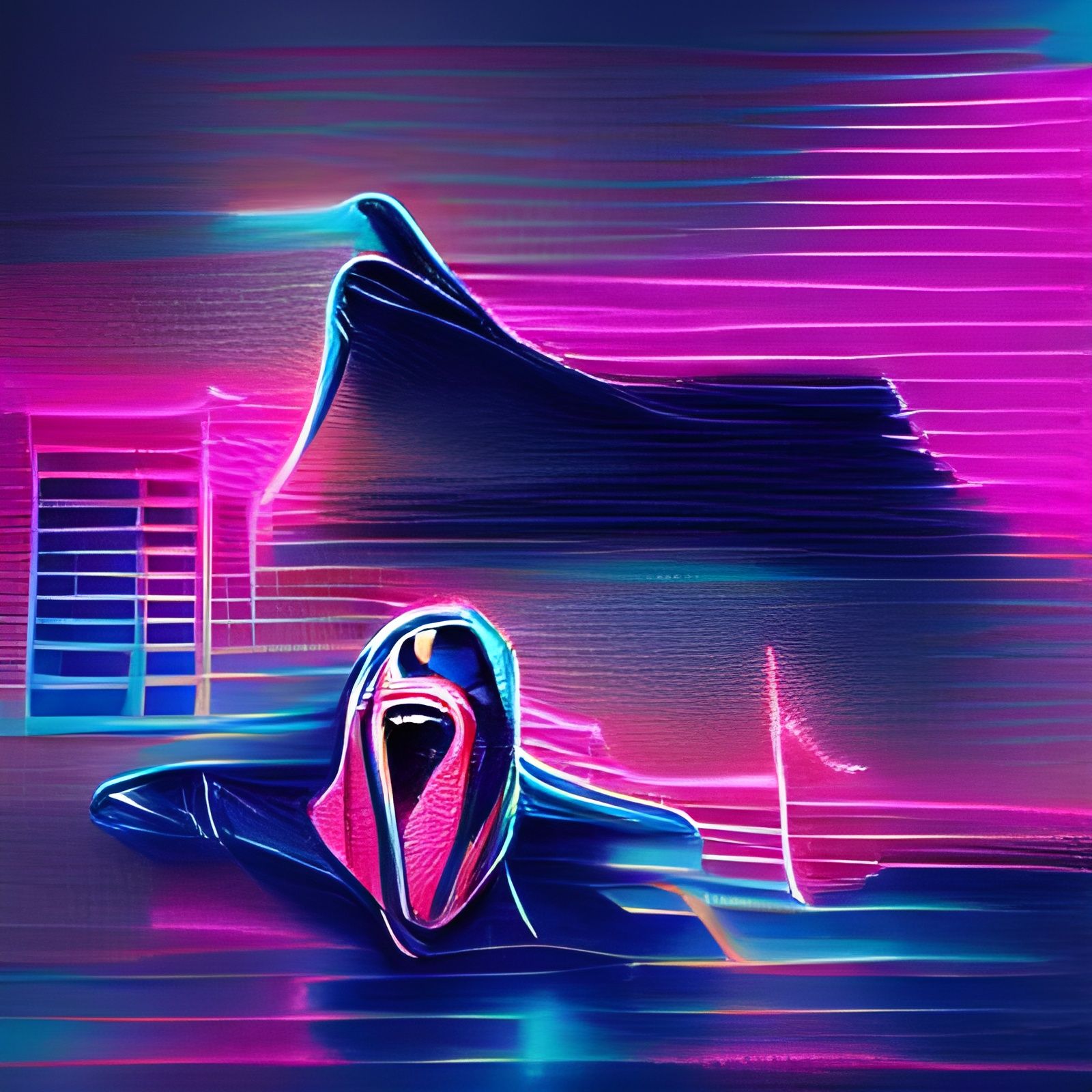 Synthwave Scream in Neon Retro Style