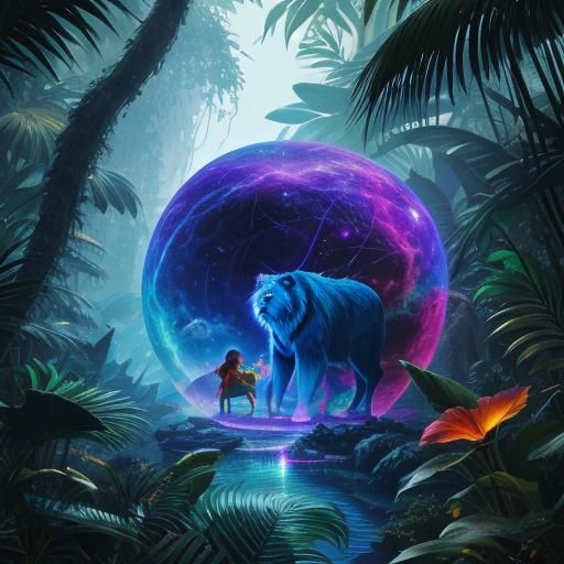 The Jungle Book: Cosmic Holographic Illustration