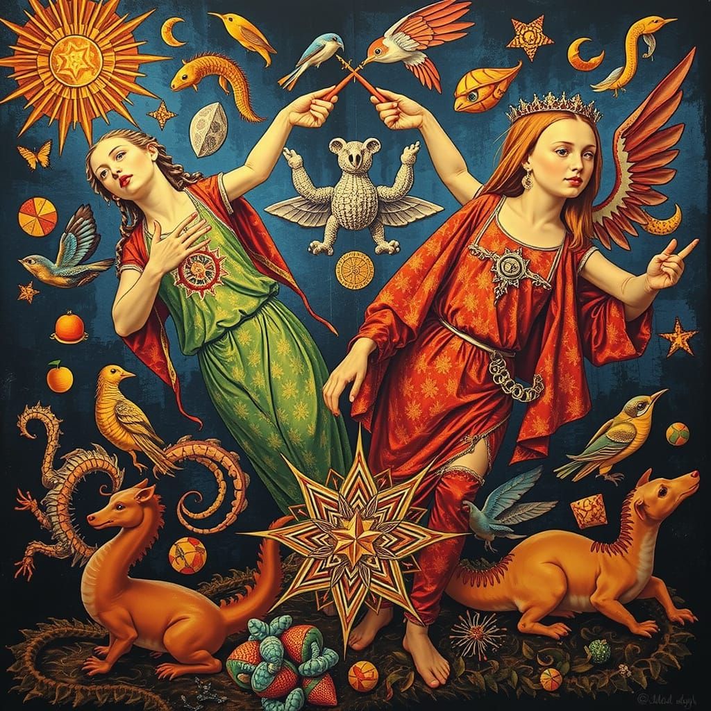 Hallucinatory Geometric Art Inspired by Hieronymus Bosch