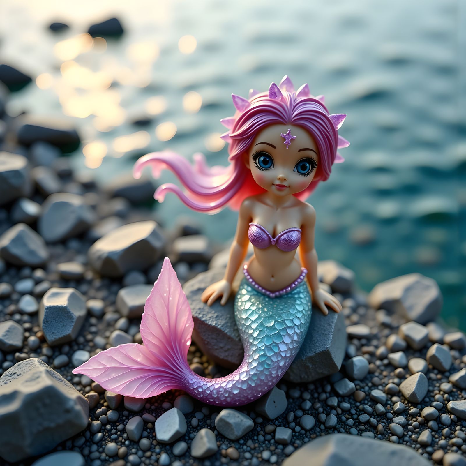 Plastic Doll by the Ocean