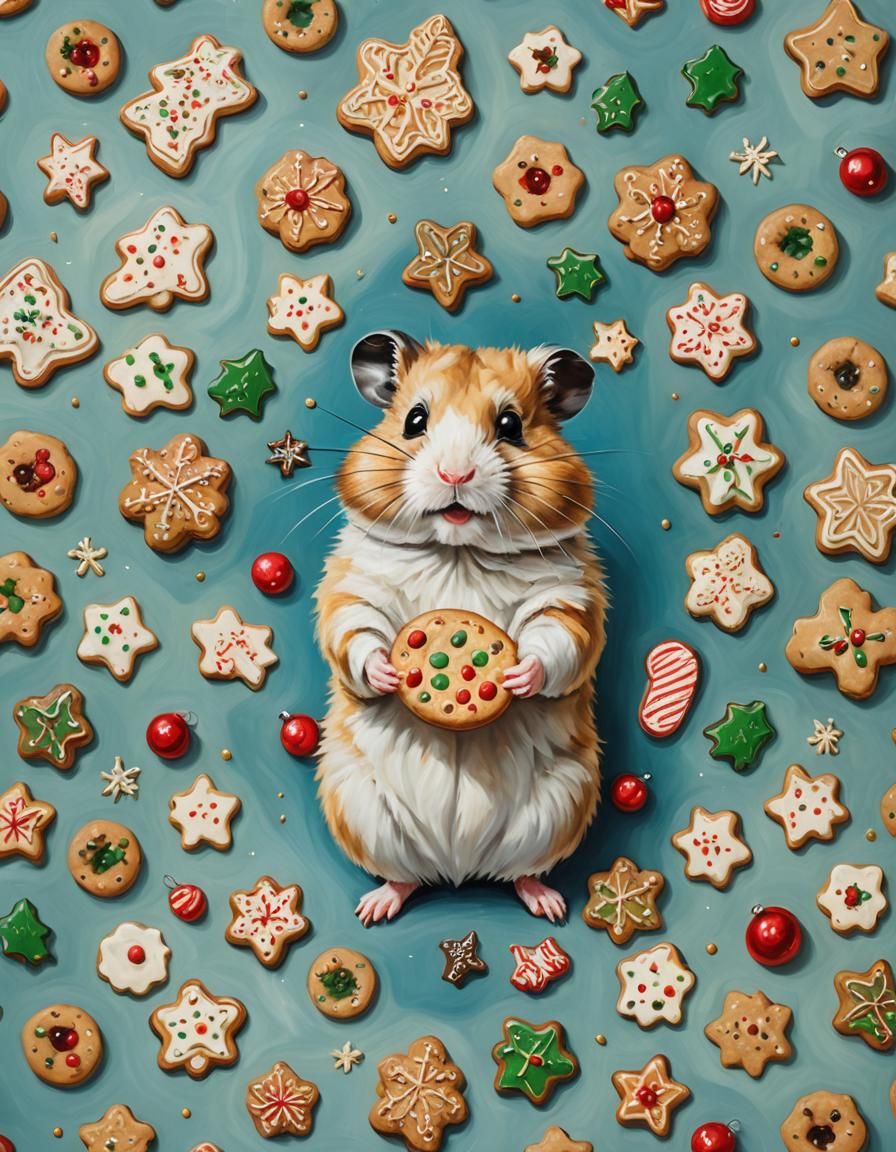 Hamster's Surreal Christmas Gift for Santa