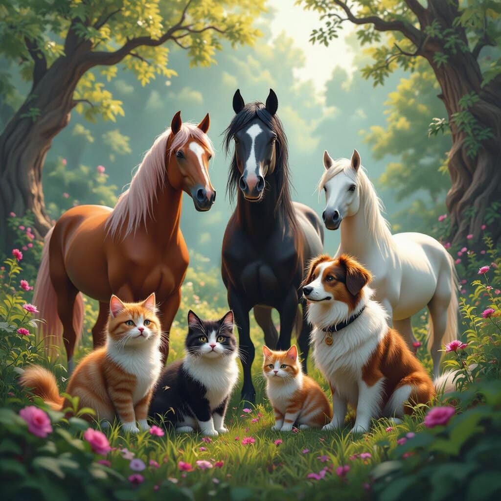 Vibrant Animals in Lush Fantasy Worlds - Matte Painting Styl...