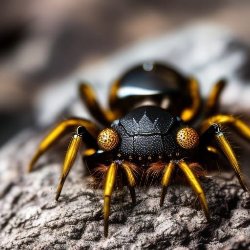Steampunk Cave Spider in Hyperrealistic Detail