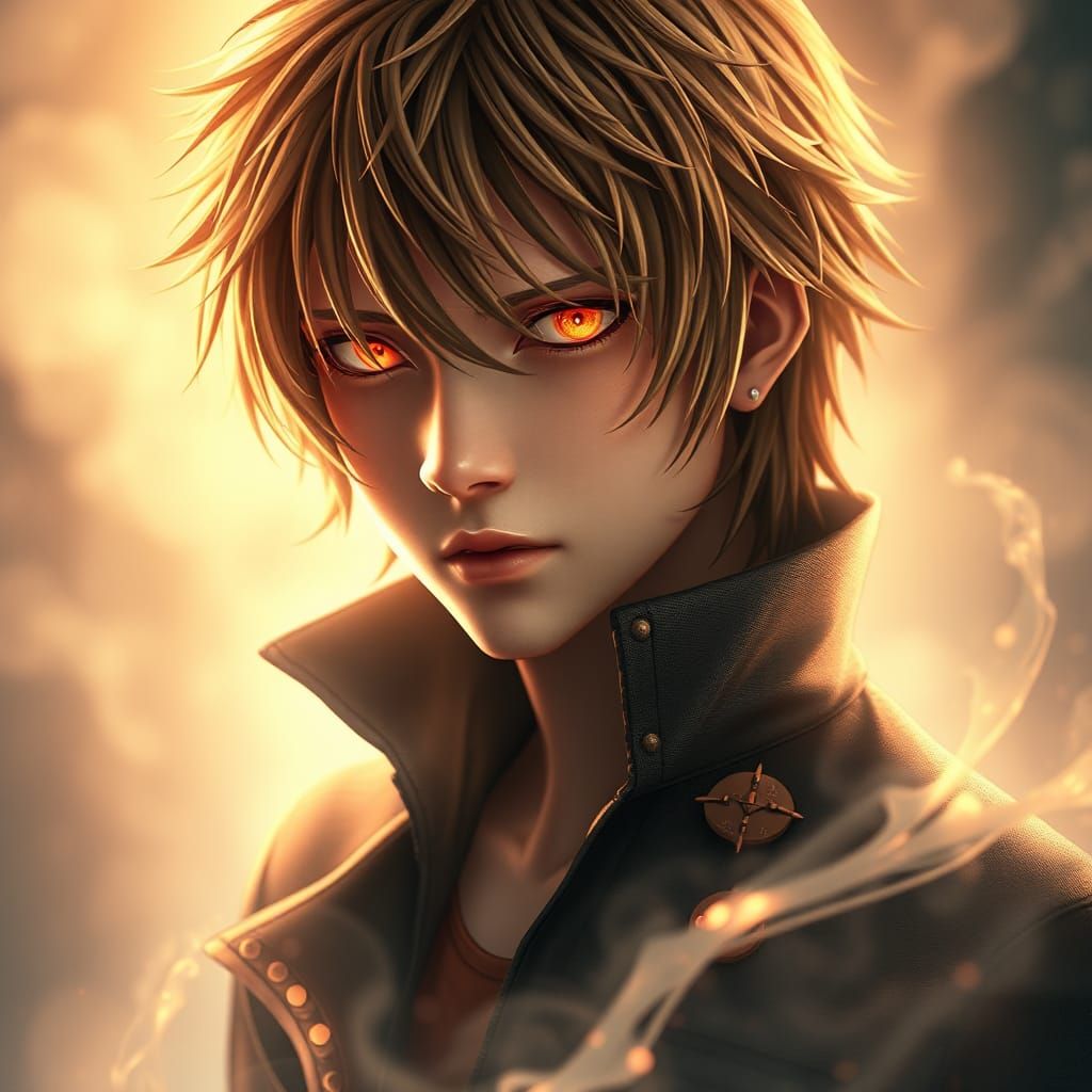Light Yagami 3D Render in Dreamy Mystical Aura