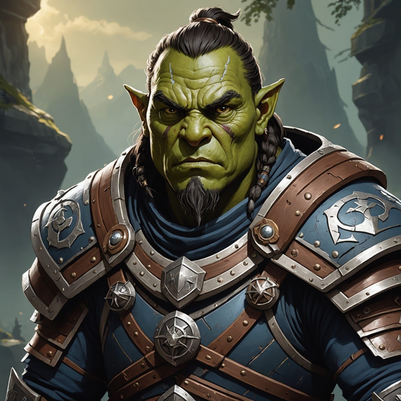 Gorak Stonefist: Shieldbearer Portrait for Pathfinder TTRPG