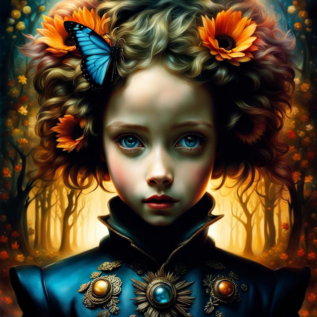 Detailed Fur Portrait with Intricate Motifs