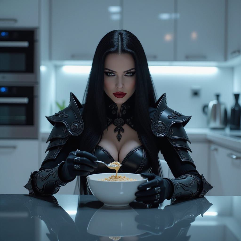 Lilith Eats Cereal: Dark Fantasy Meets Modern Kitchen