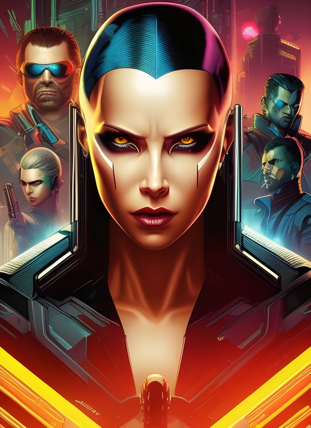 Yolandi Visser as Cyberpunk Character: Crayon Caricature