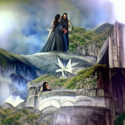 Arwen and Aragorn in Minas Anor