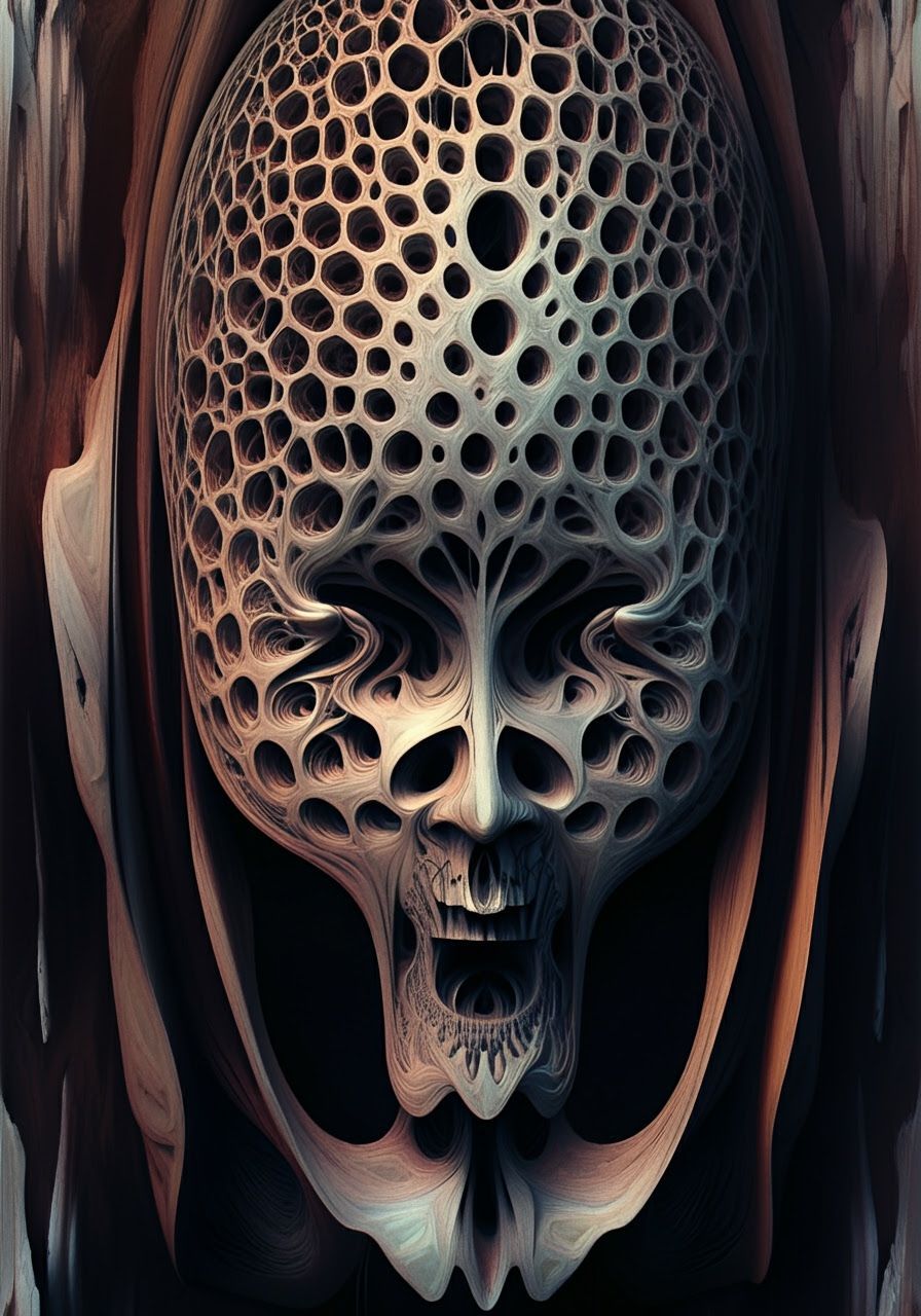 Lost in Art of Hollowness Airbrush Sculptural Rhythm