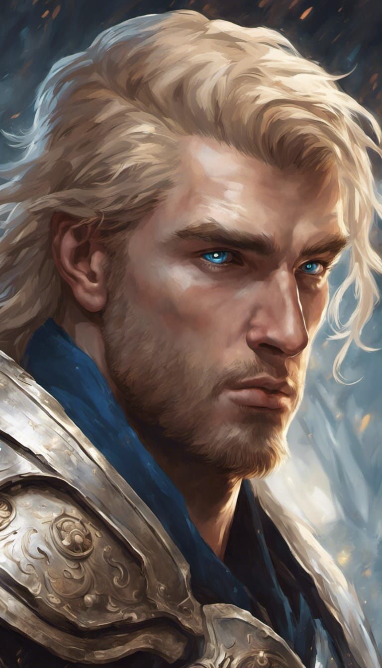 Hyperdetailed Paladin Portrait in Dark Fantasy Style