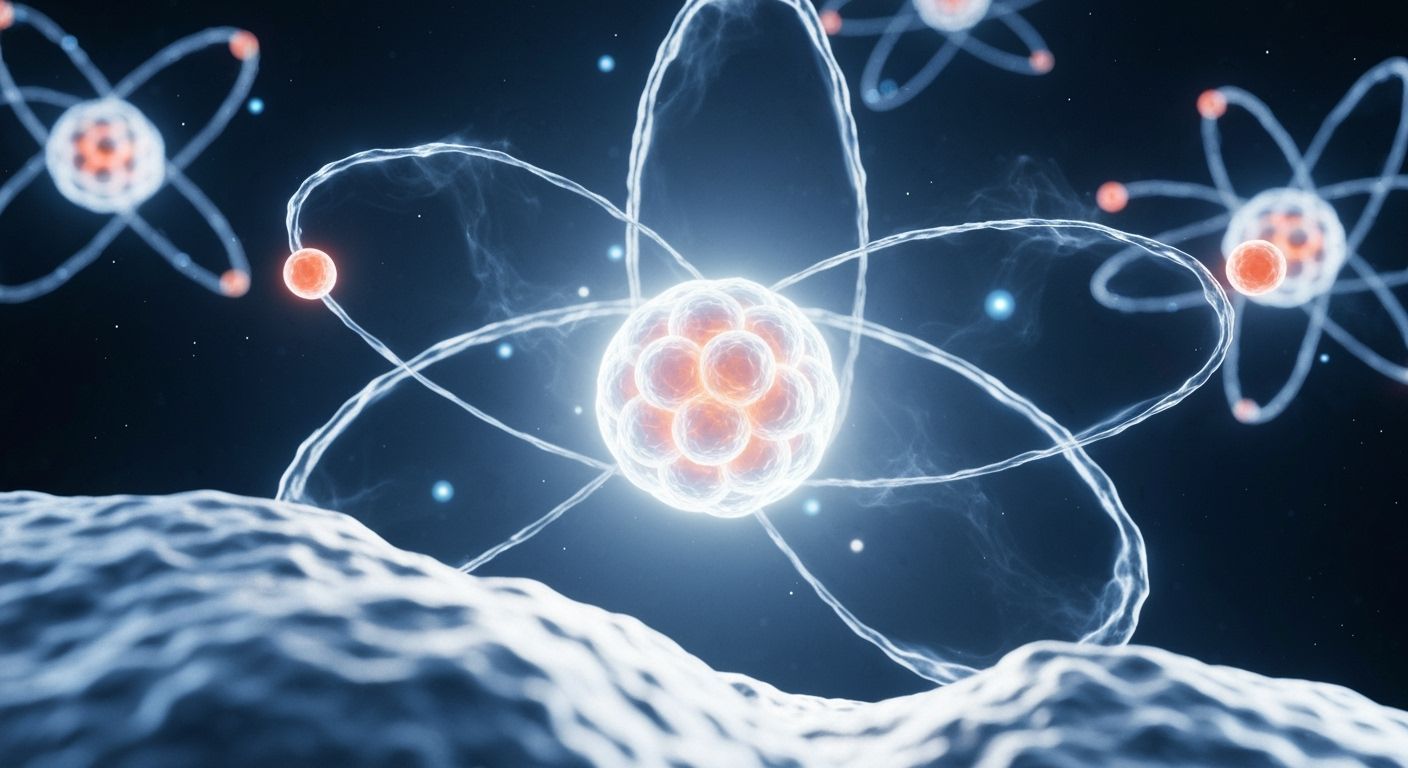 A scientifically inspired, surreal image showing the structu...