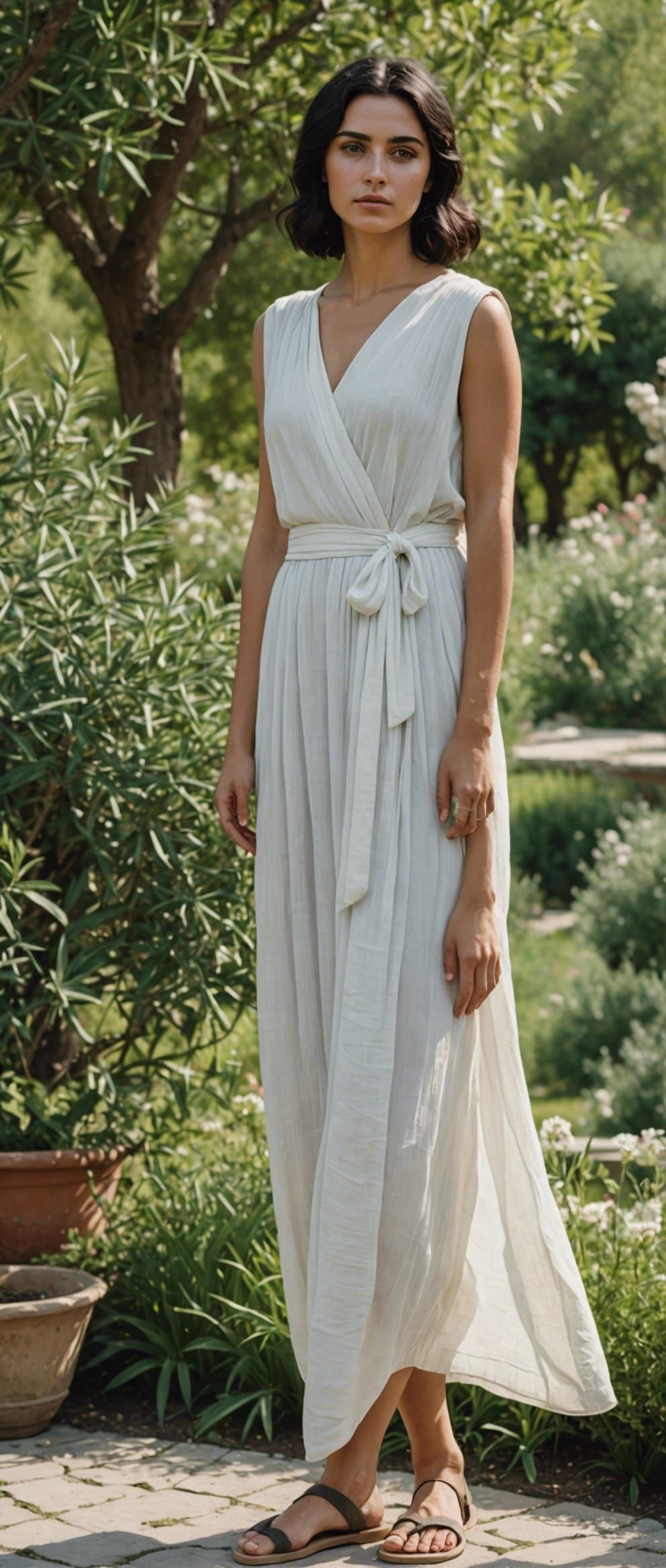 Ancient Greek Woman in Soviet Realism Style