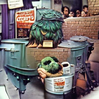 Realistic Oscar the Grouch from Henson's Creature Shop