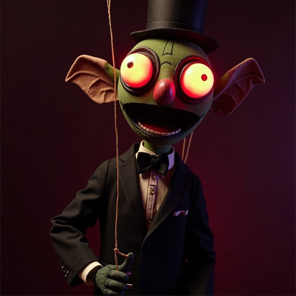 Macabre Vaudeville Vampire Puppet