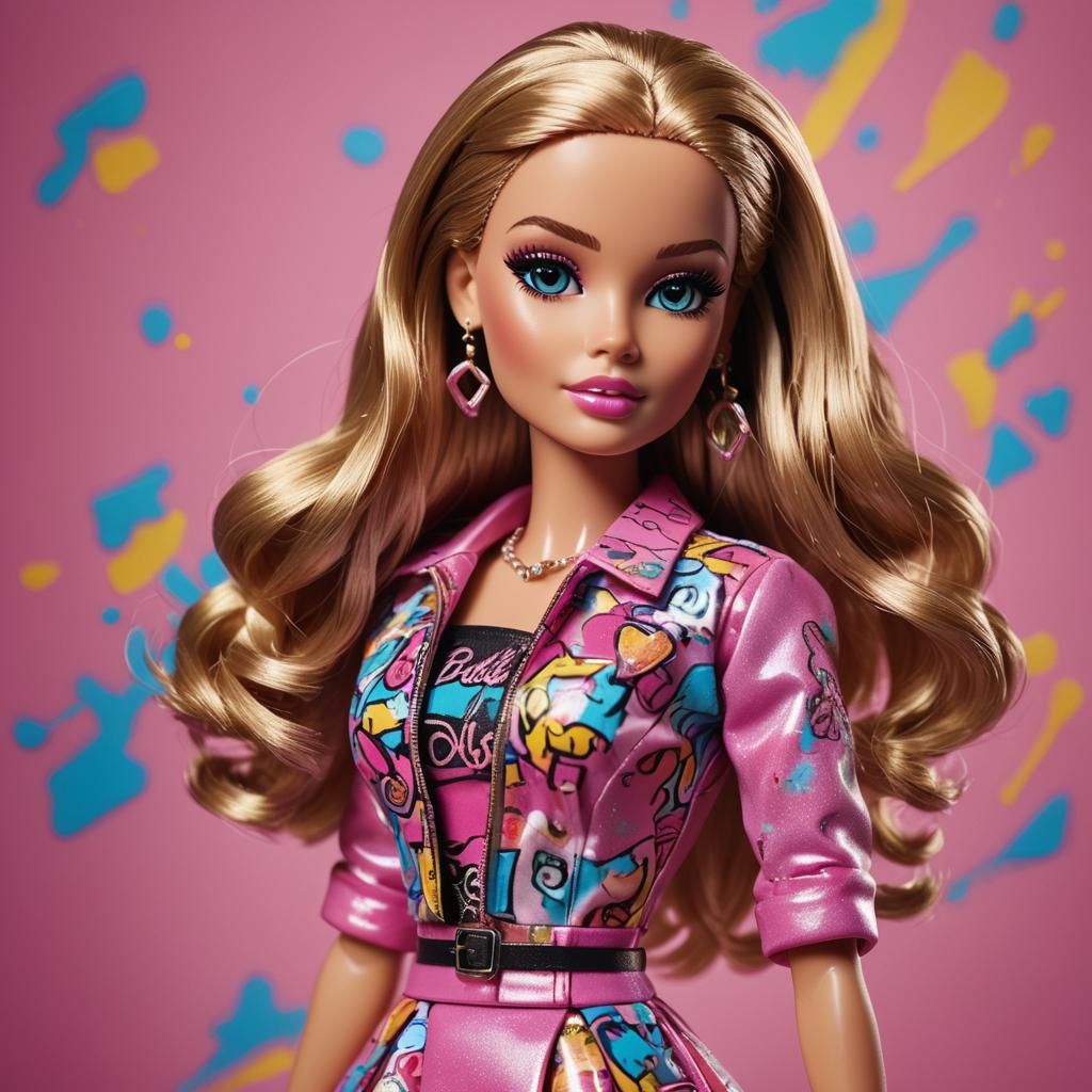 Barbie as Bratz Doll: Hyperrealistic Concept Art