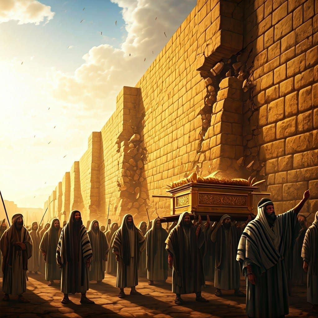 Ancient Jews Witness Miraculous Fall of Jericho's Walls in F...