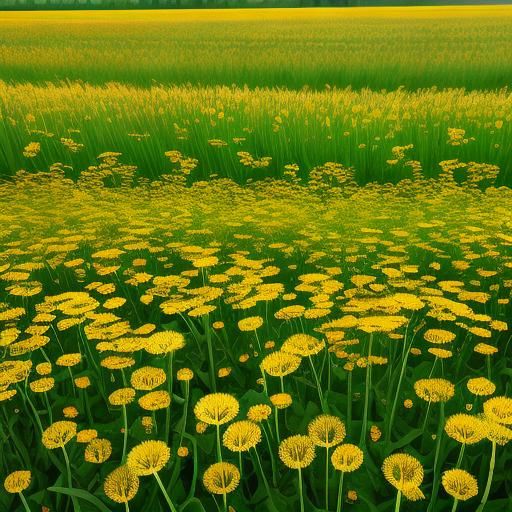 Vibrant Dandelion Field in High Definition