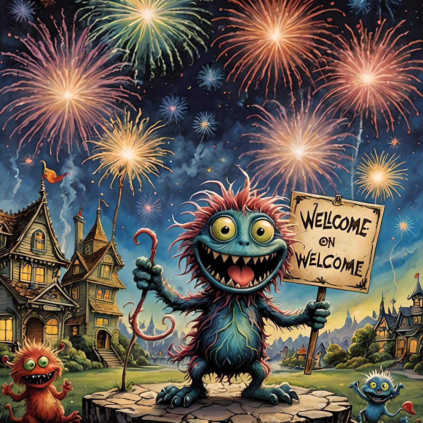 Monster Welcomes You: Surreal Cartoon Fantasy