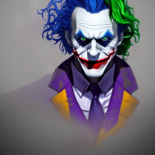 The Joker Portrait in Steampunk Style