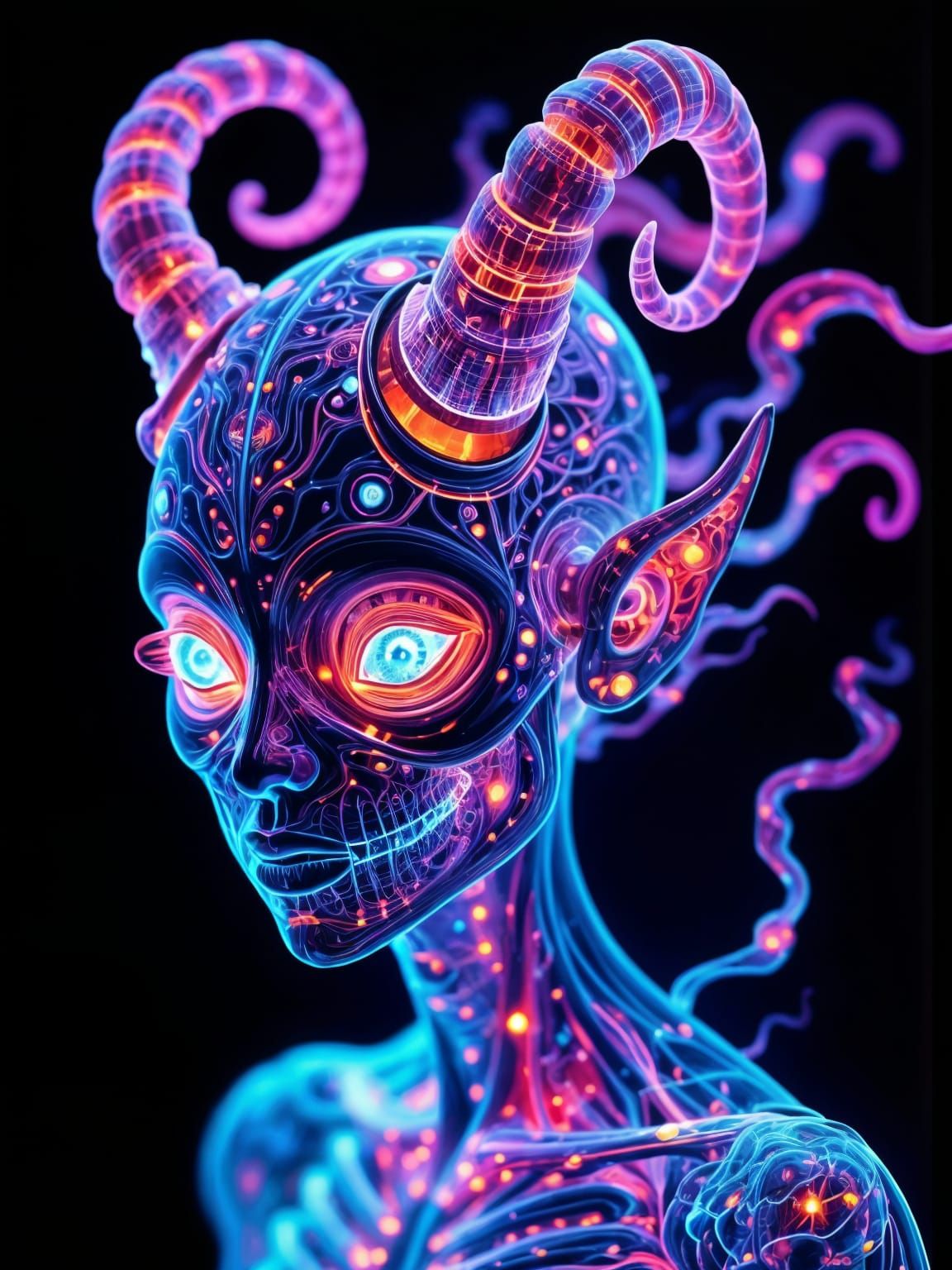 X-Ray Art: Beautiful Evil Demoness