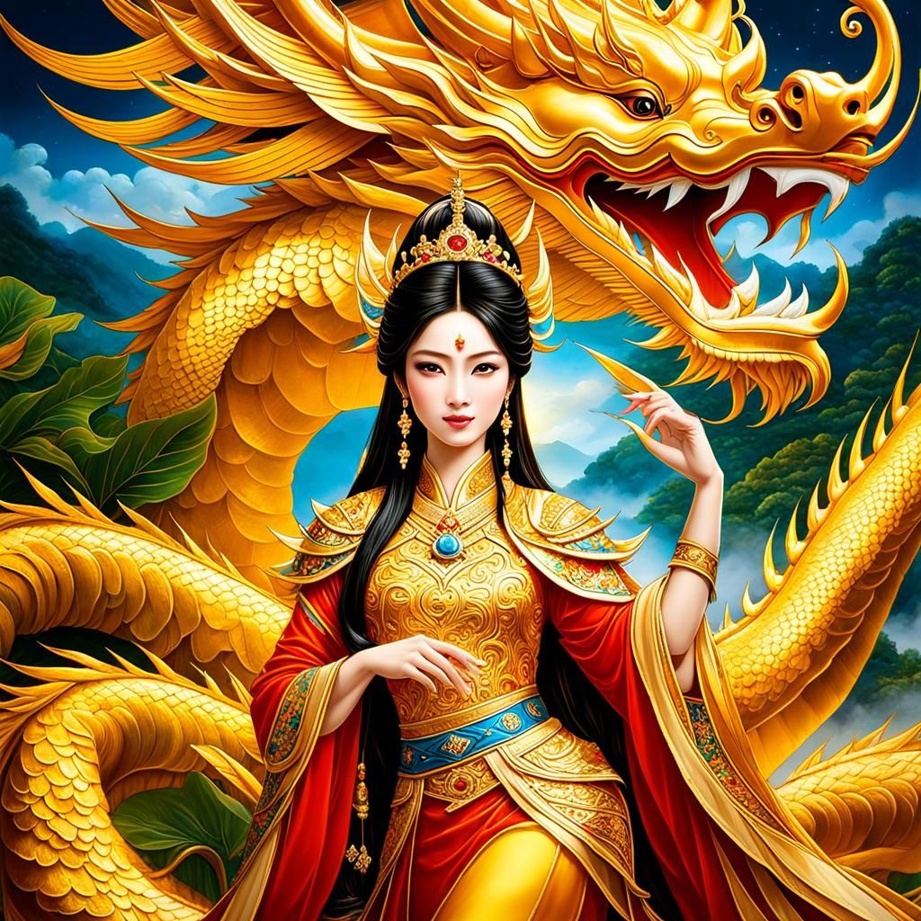 Thần Cô Loa (Princess Au Co): The mother of the Vietnamese people, born from a dragon king and a fairy, symbolizing the ...