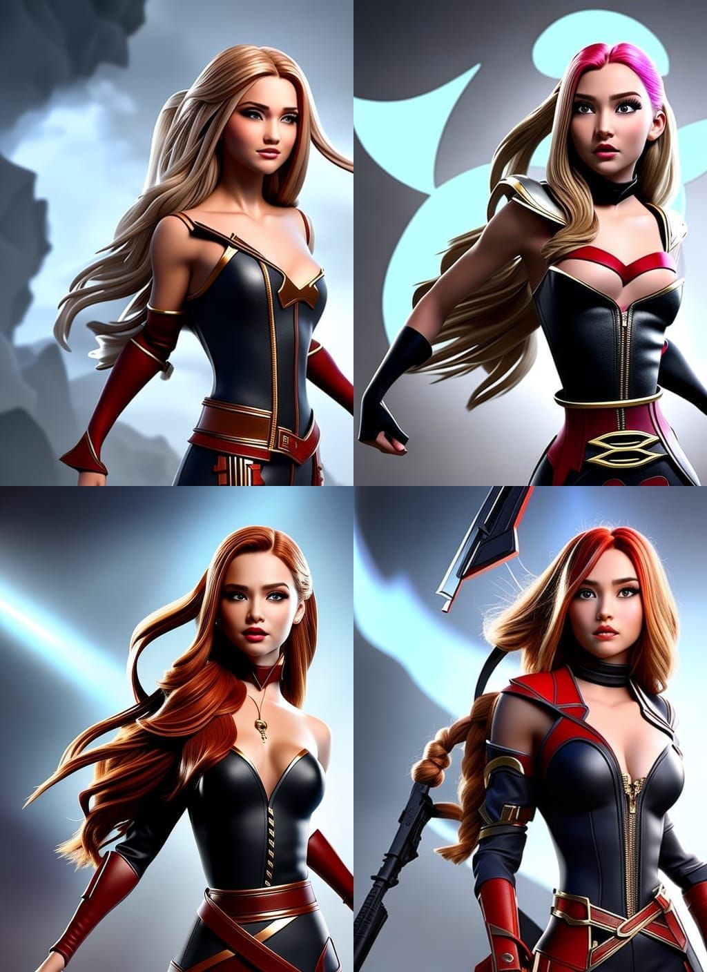 Cute Girl with Attitude: 3D Digital Art