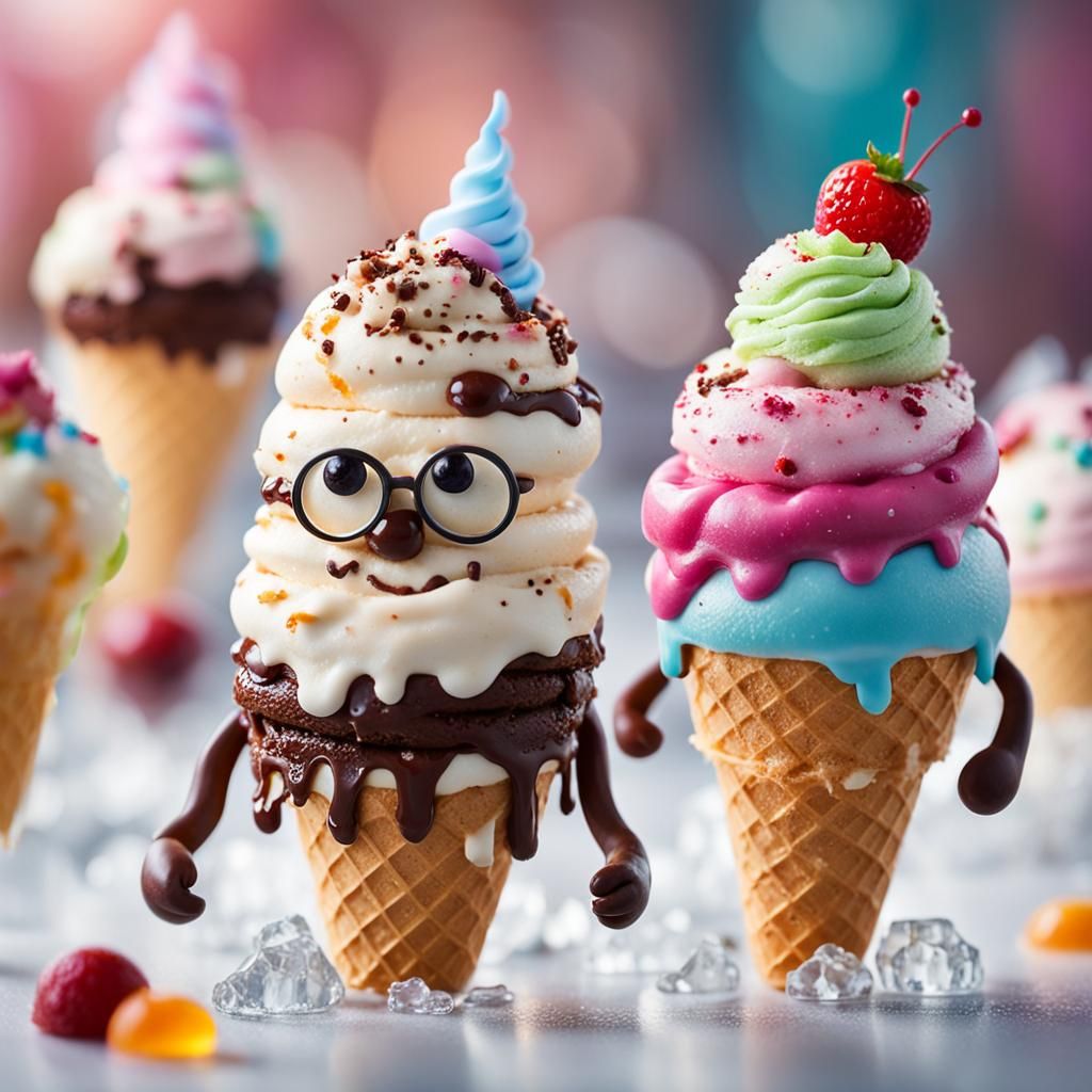 Ice Cream Creatures in a Candy Land Adventure