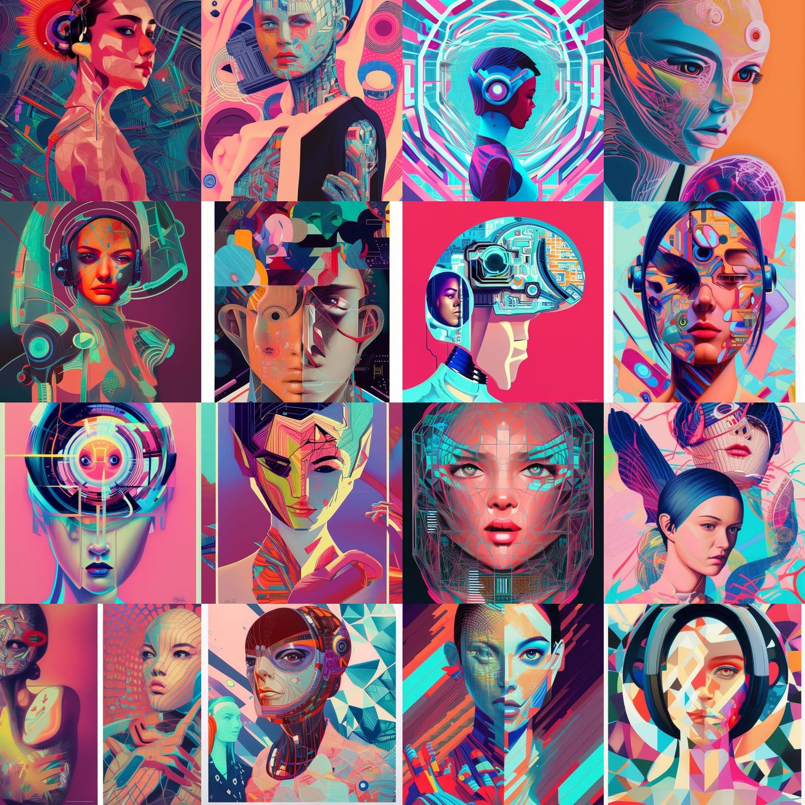 AI Portrait in Street Art Style